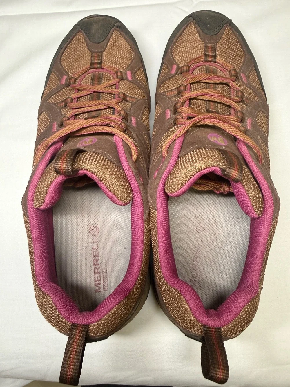 Merrell Otter Hiking Shoes Brown Pink Trail Outdoor Sneakers Women’s 9.5